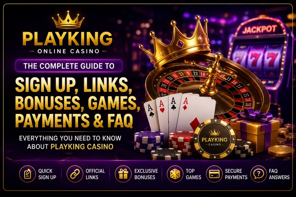 Responsible Gaming article featuring a luxurious casino interior with roulette table, poker chips, and slot machines, displaying the casino name and the article title 'Responsible Gaming' prominently.